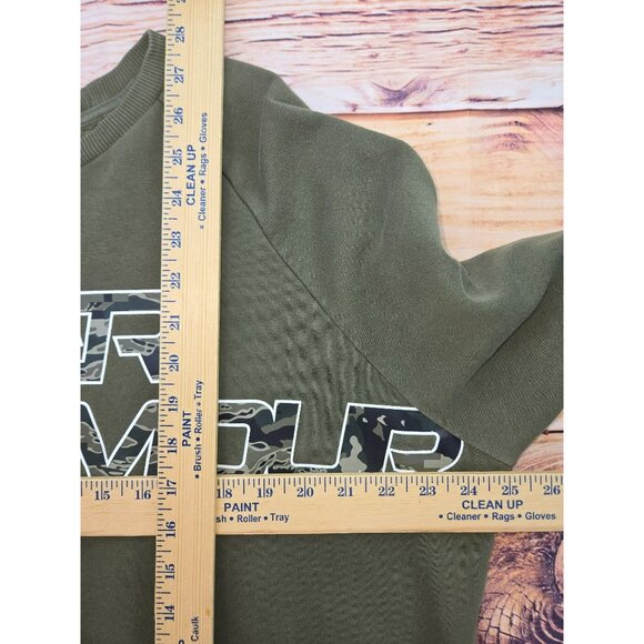 Under Armour Loose Fit Sweatshirt Large Olive Green Crewneck - Picture 8 of 8